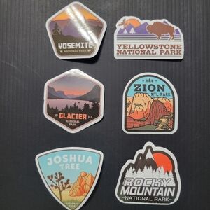 National Park West Side Stickers Bundle Deal, Bundle of 6